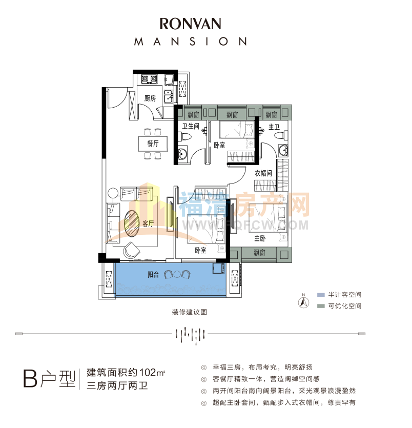 融湾澜玥b户型-融湾澜玥户型图-★福清房产网—专注房